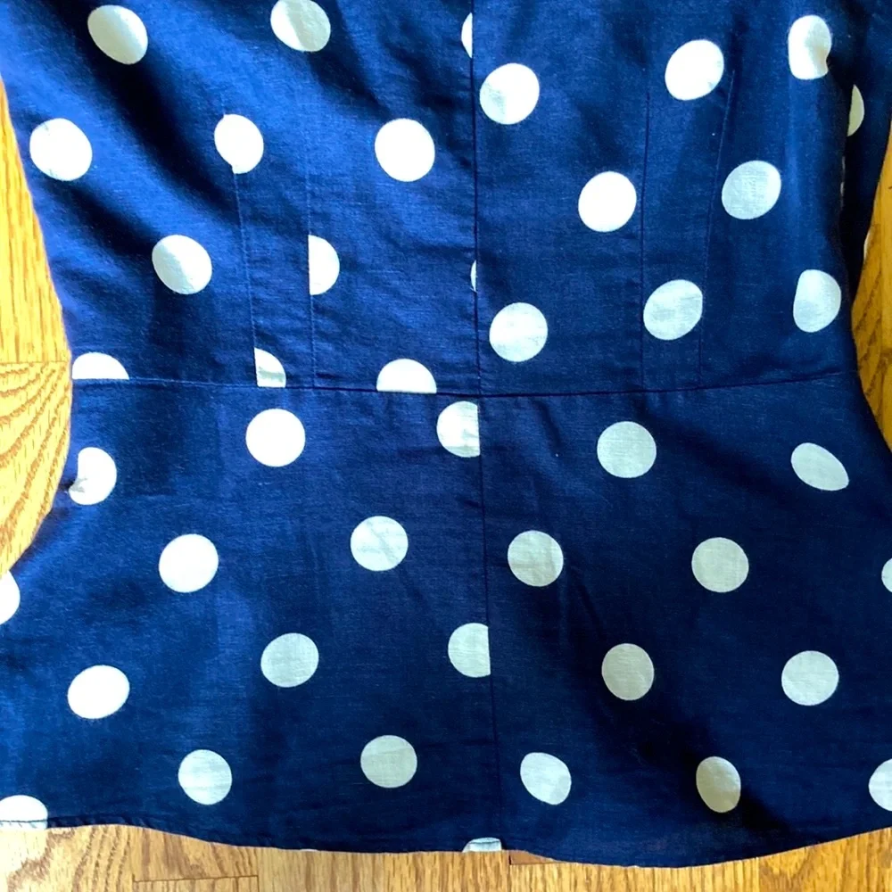 J Crew linen/ cotton peplum top